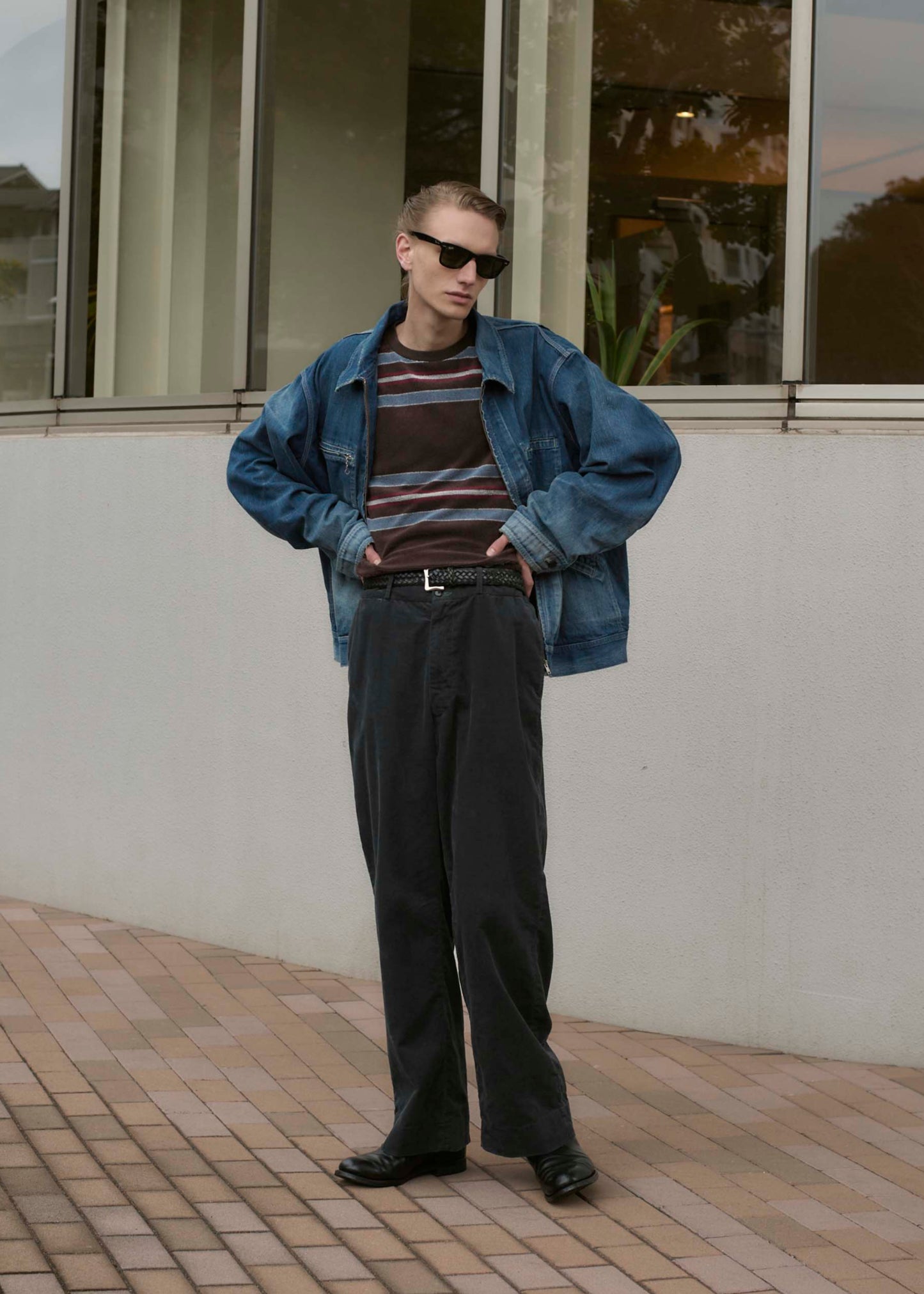CAMPUS PILE BORDER LONG TEE