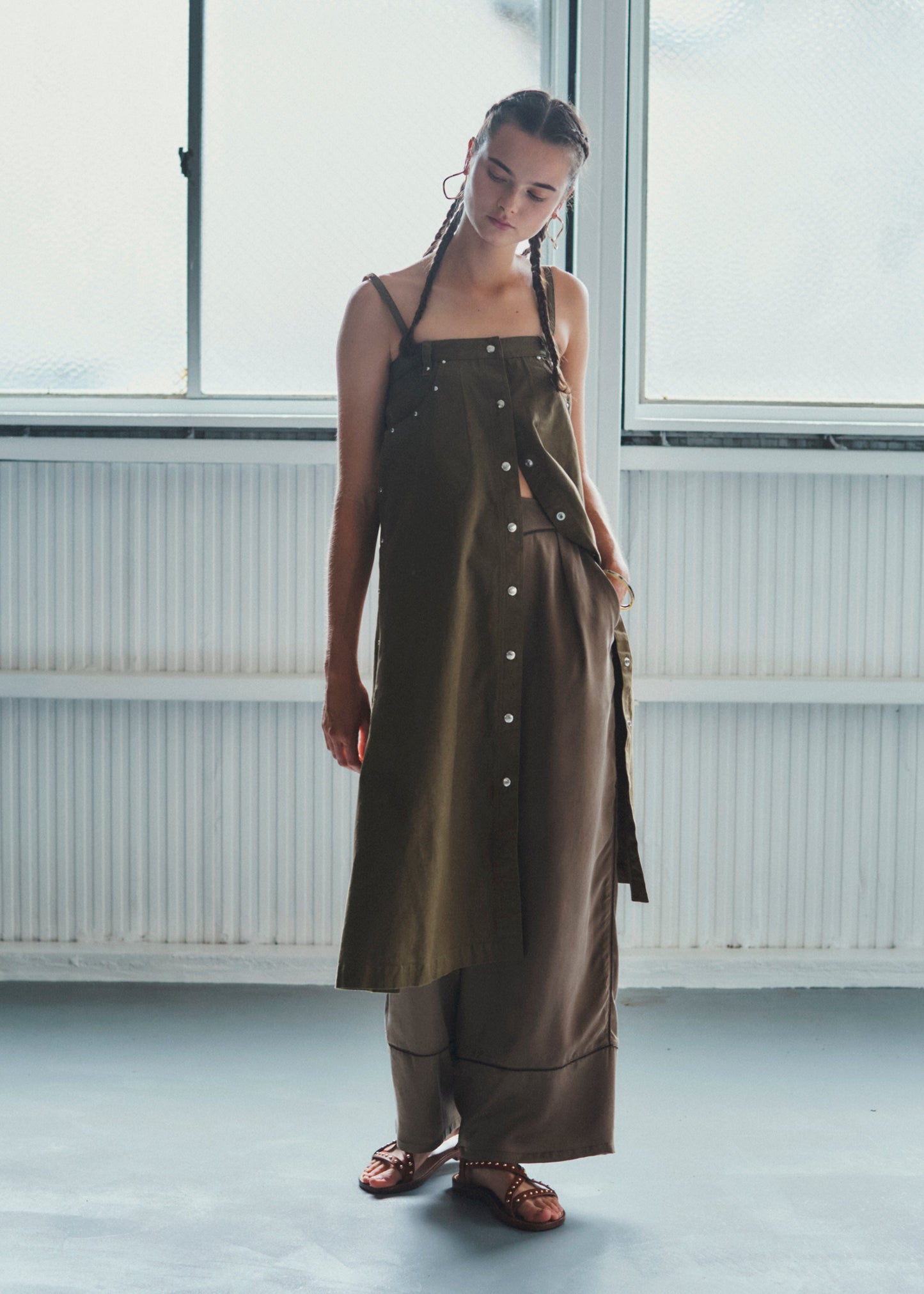 CANVAS STUDS SKIRT