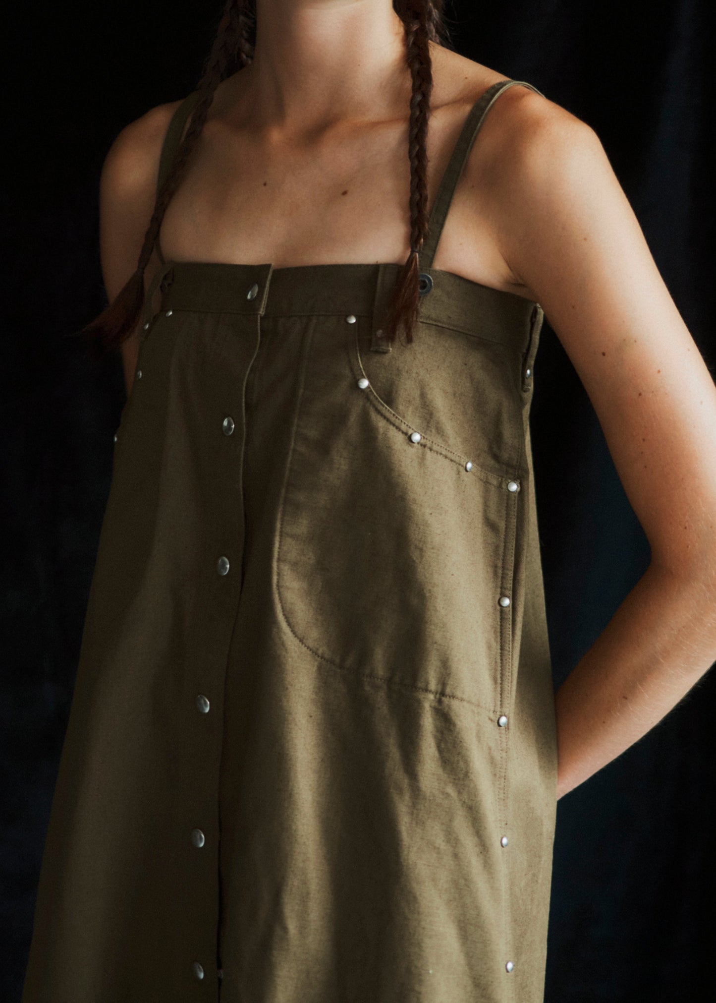 CANVAS STUDS SKIRT