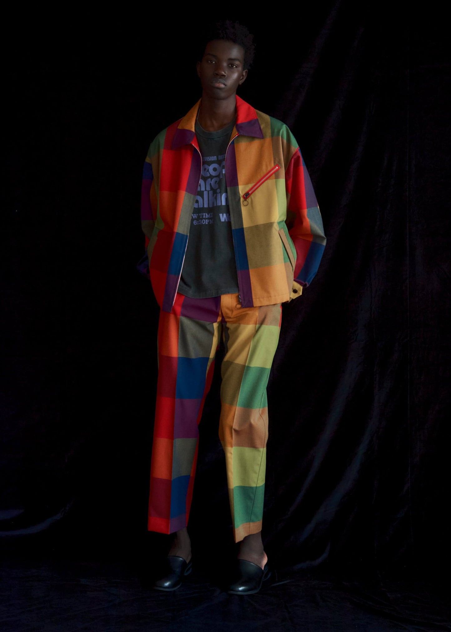 BLOCK PLAID DRIZZLER JACKET