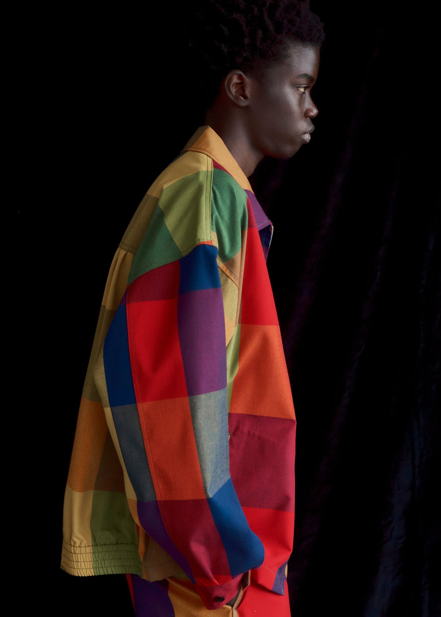BLOCK PLAID DRIZZLER JACKET