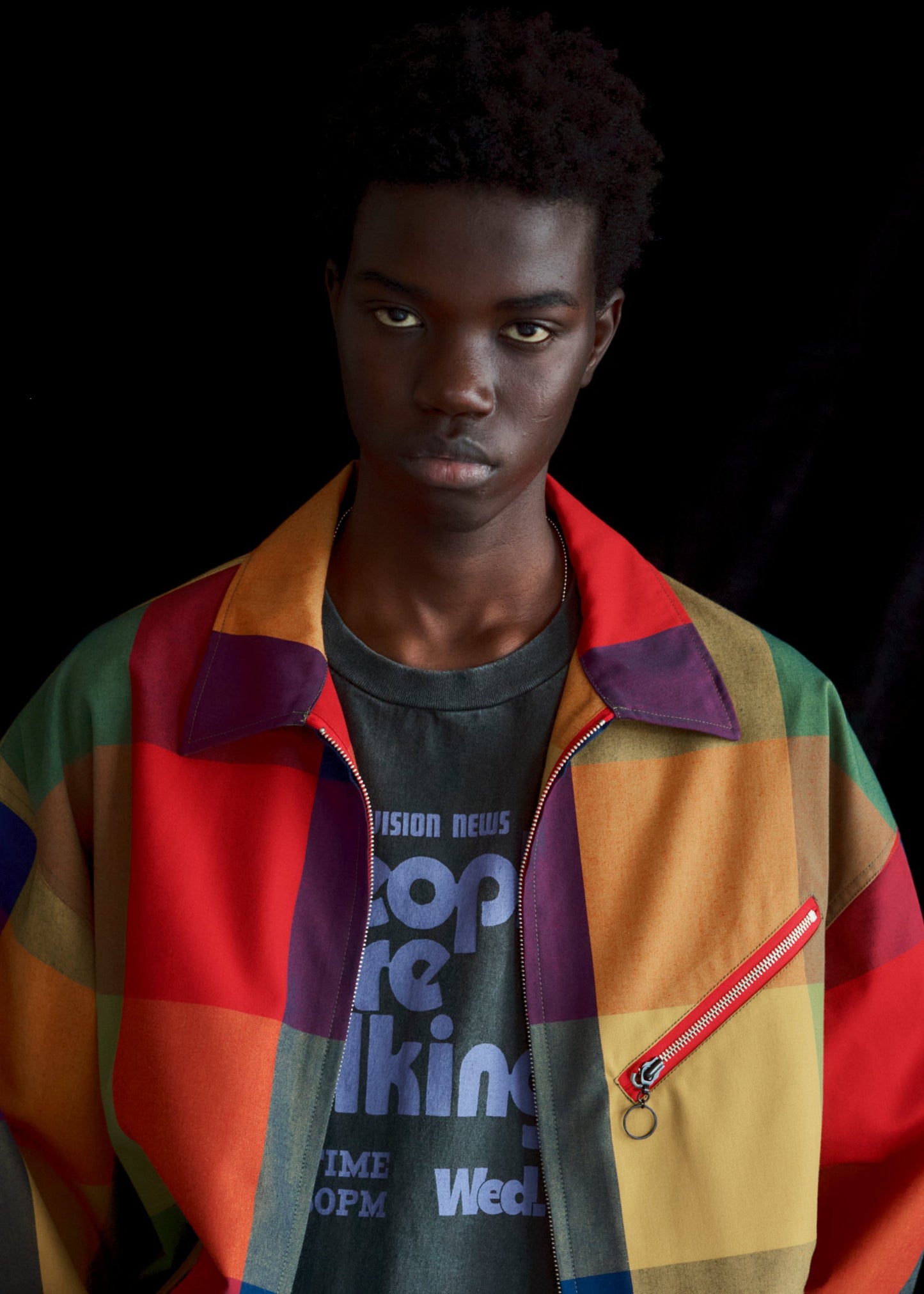 BLOCK PLAID DRIZZLER JACKET