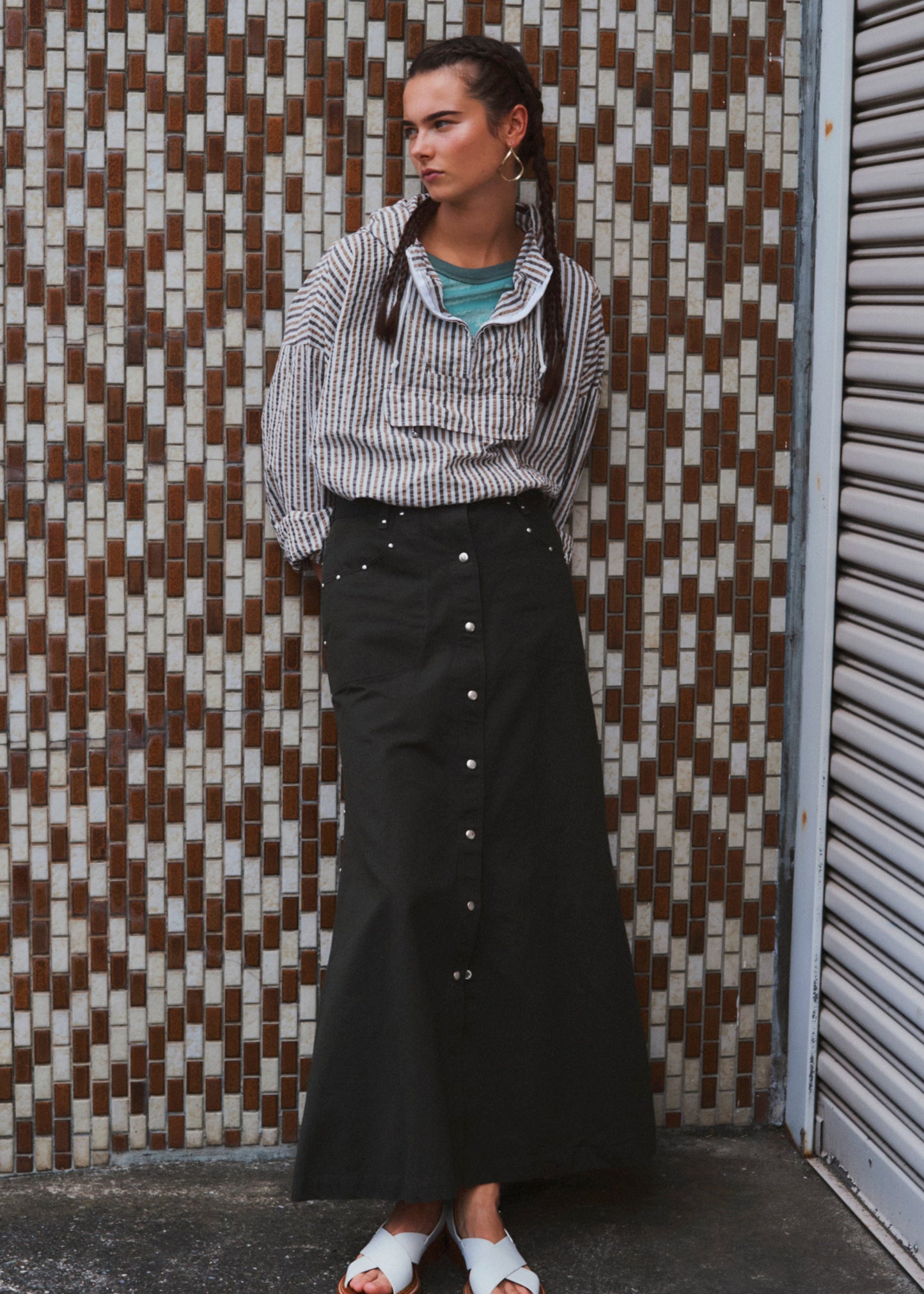 CANVAS STUDS SKIRT
