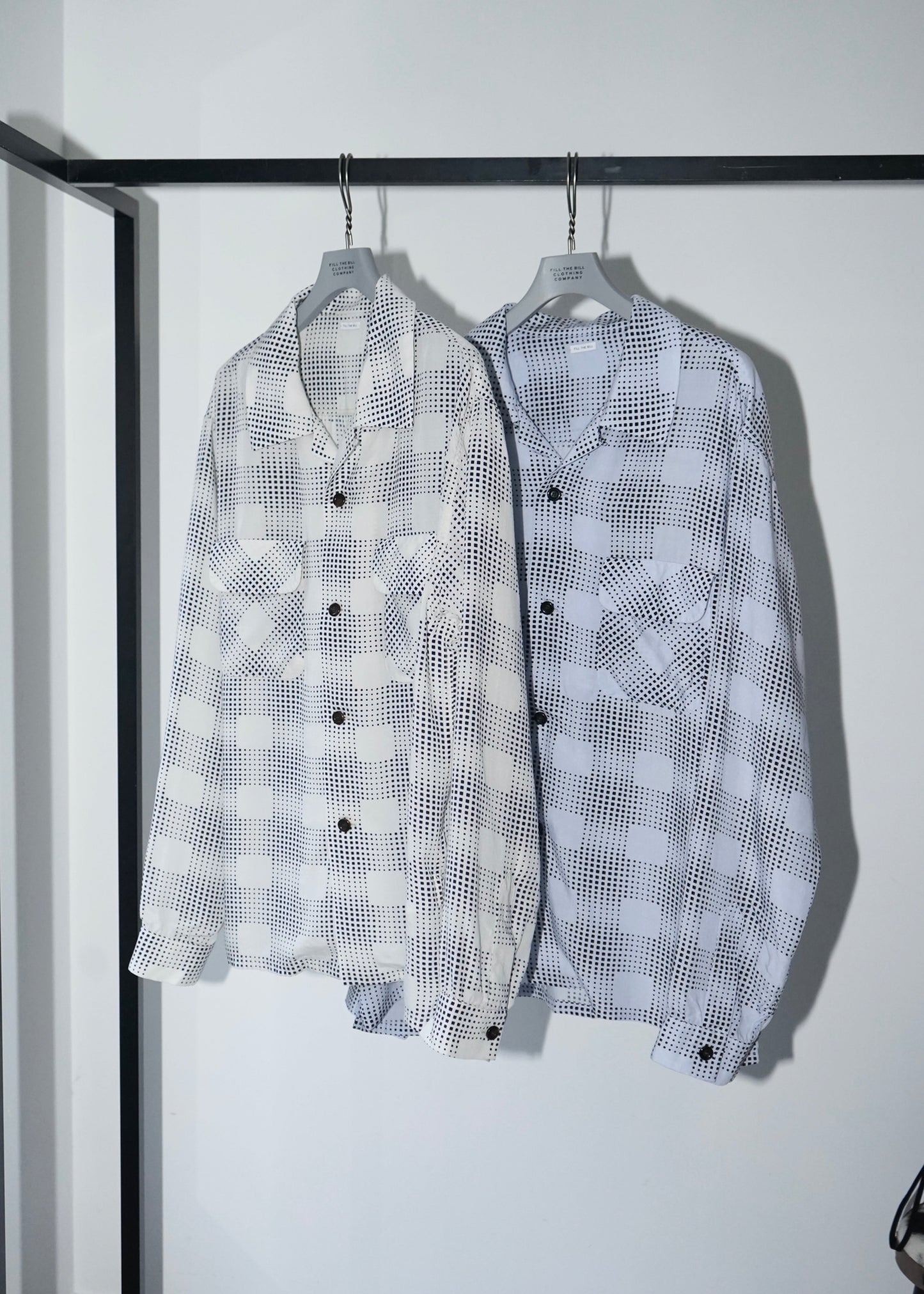 OPEN COLLAR CHECK SHIRT