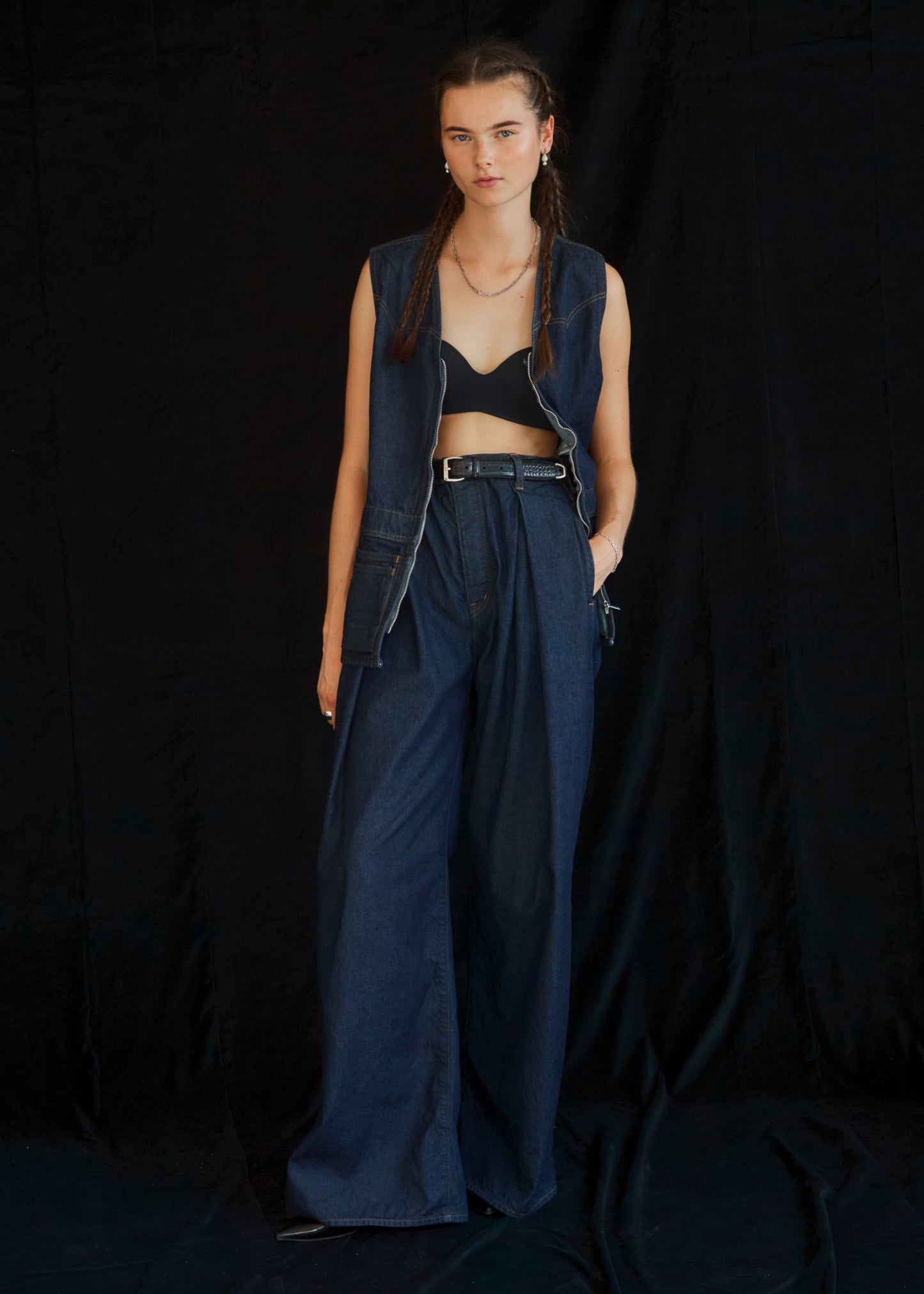 CROSS TACK DENIM TROUSERS
