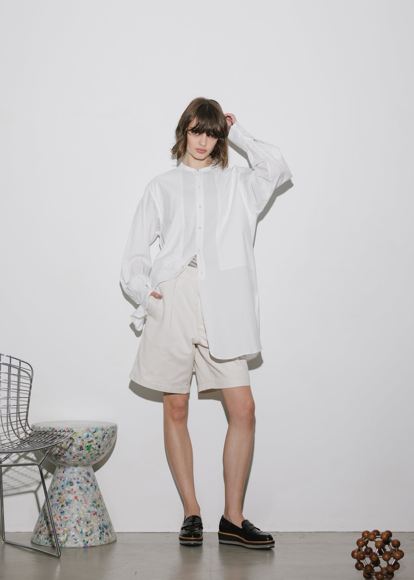OXFORD BAND COLLAR SHIRT