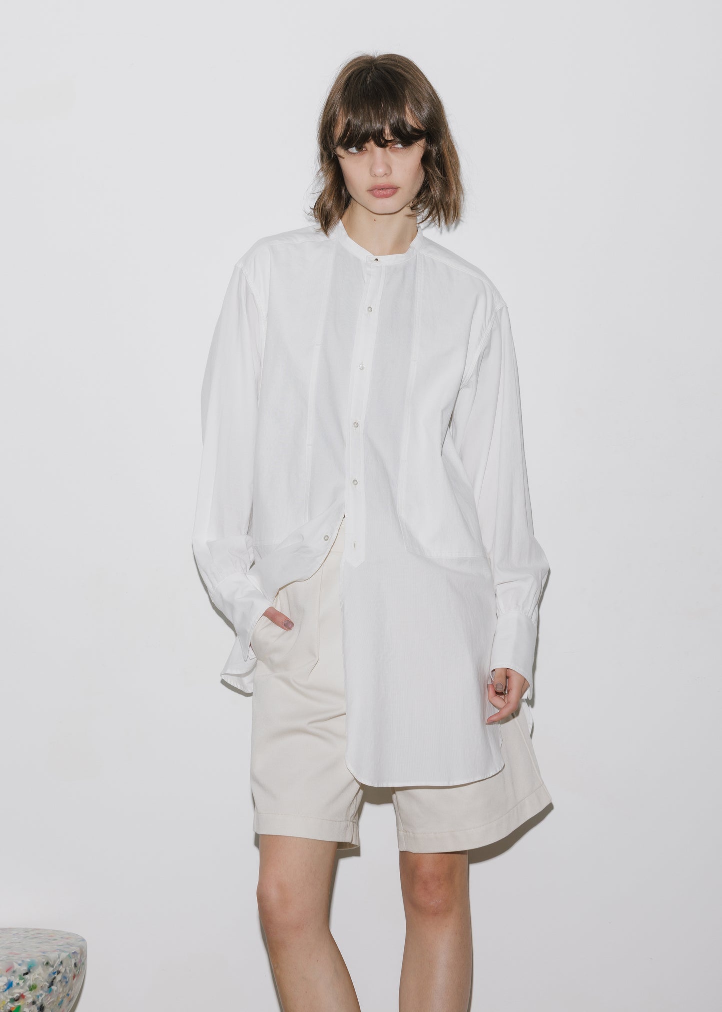 OXFORD BAND COLLAR SHIRT