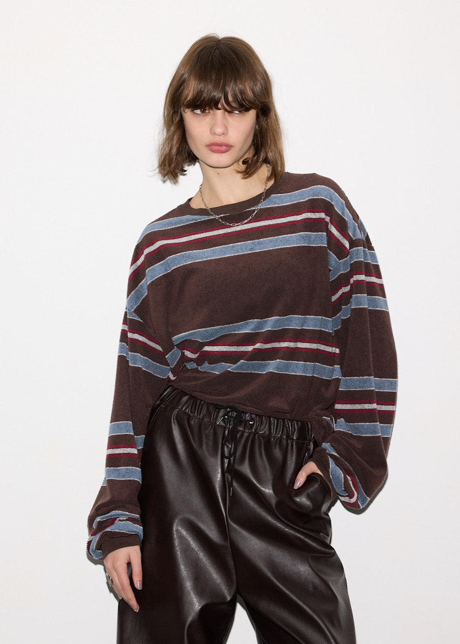 CAMPUS PILE BORDER LONG TEE