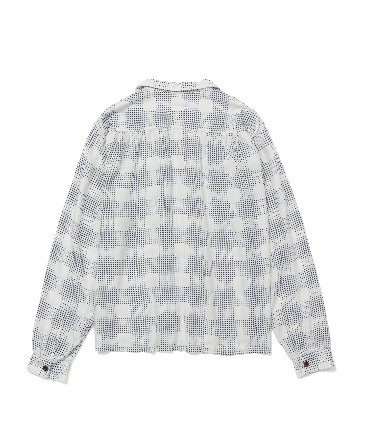 OPEN COLLAR CHECK SHIRT