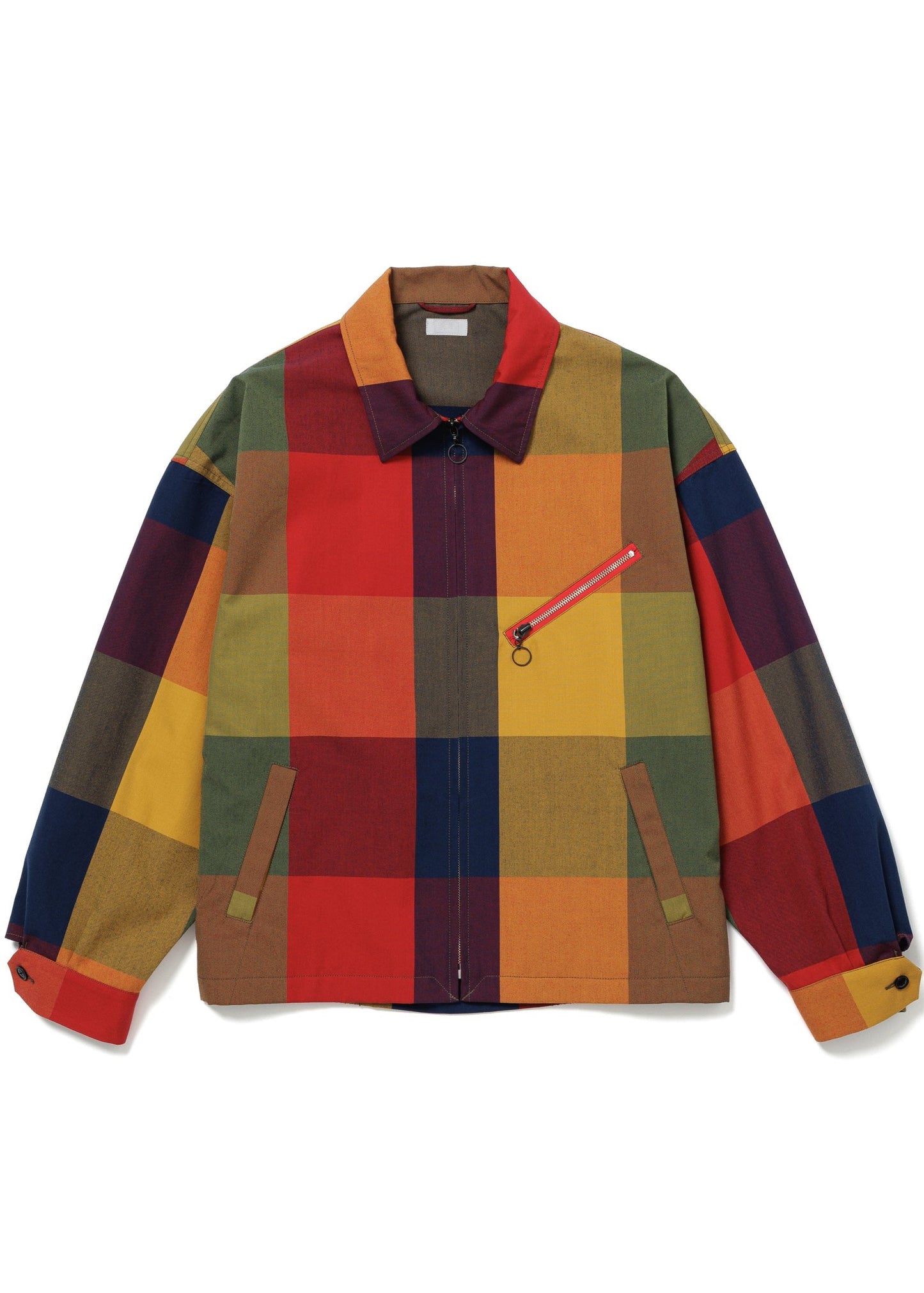 BLOCK PLAID TROUSERS