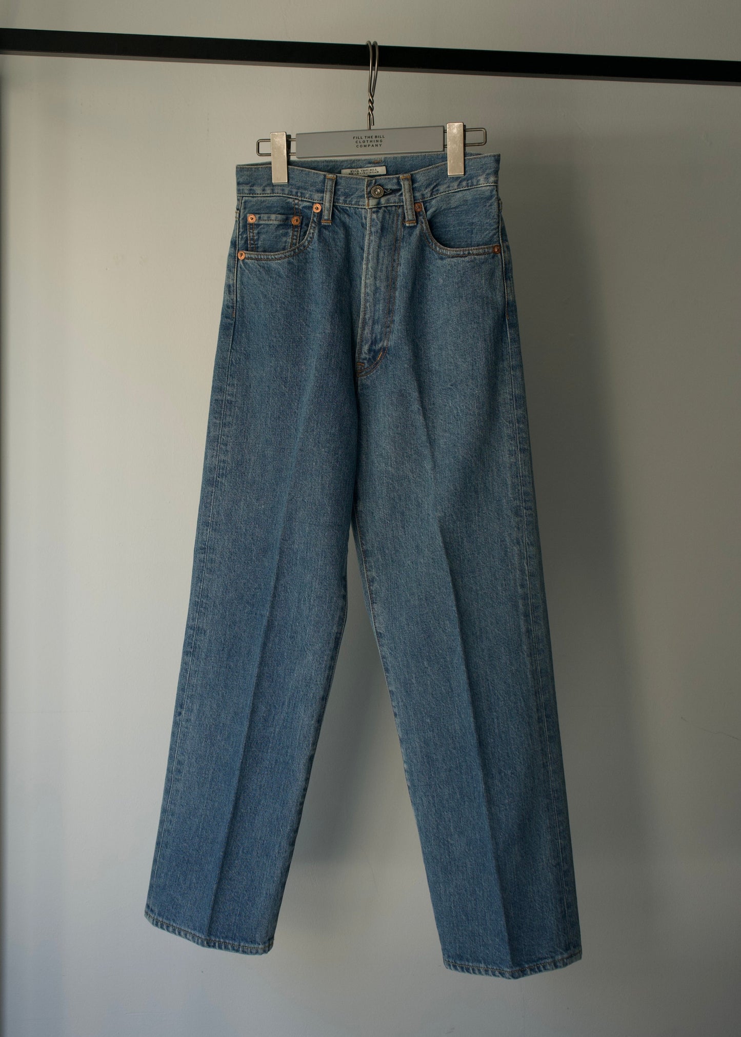 812 HIGH WAIST STRAGHT DENIM SLACKS