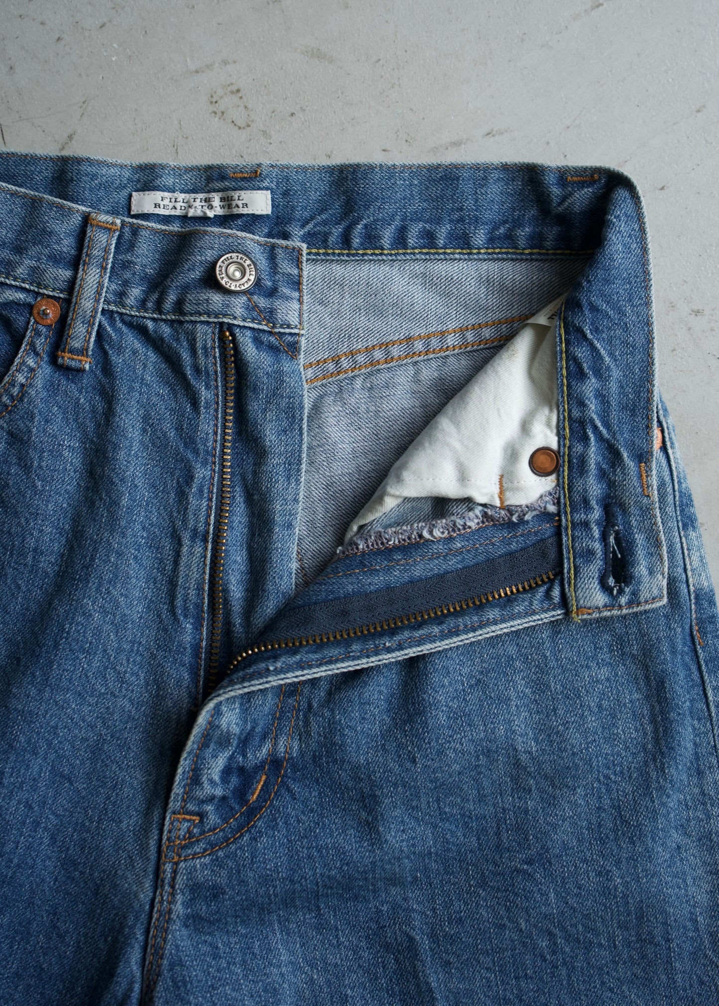 812 HIGH WAIST STRAGHT DENIM SLACKS