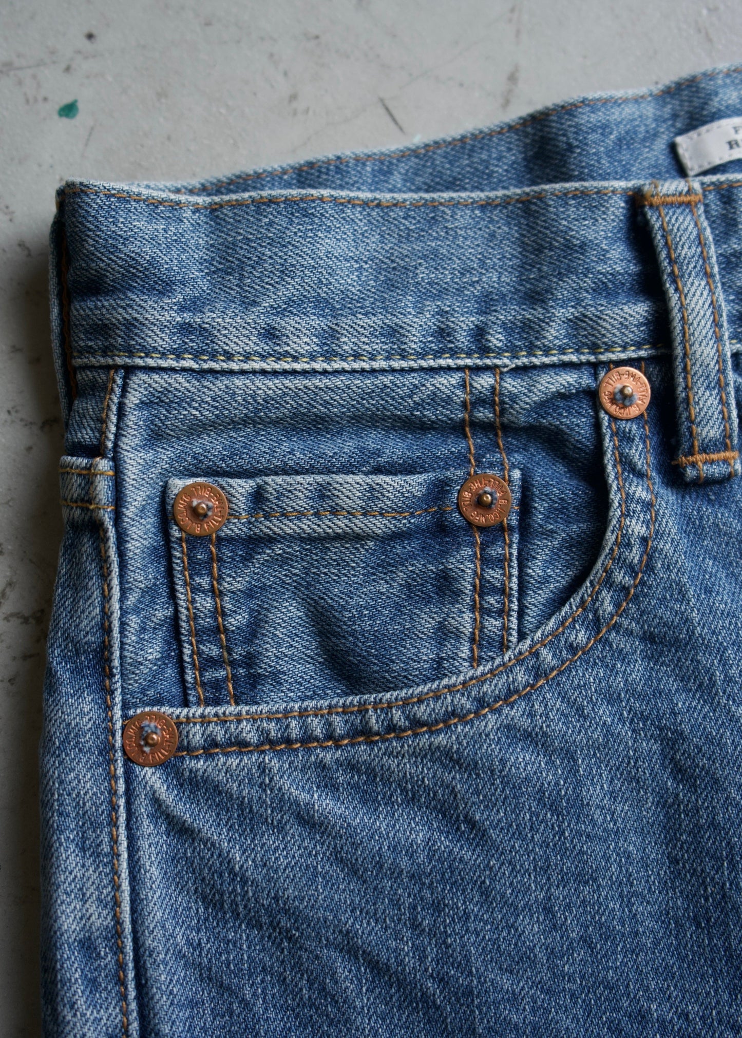 812 HIGH WAIST STRAGHT DENIM SLACKS