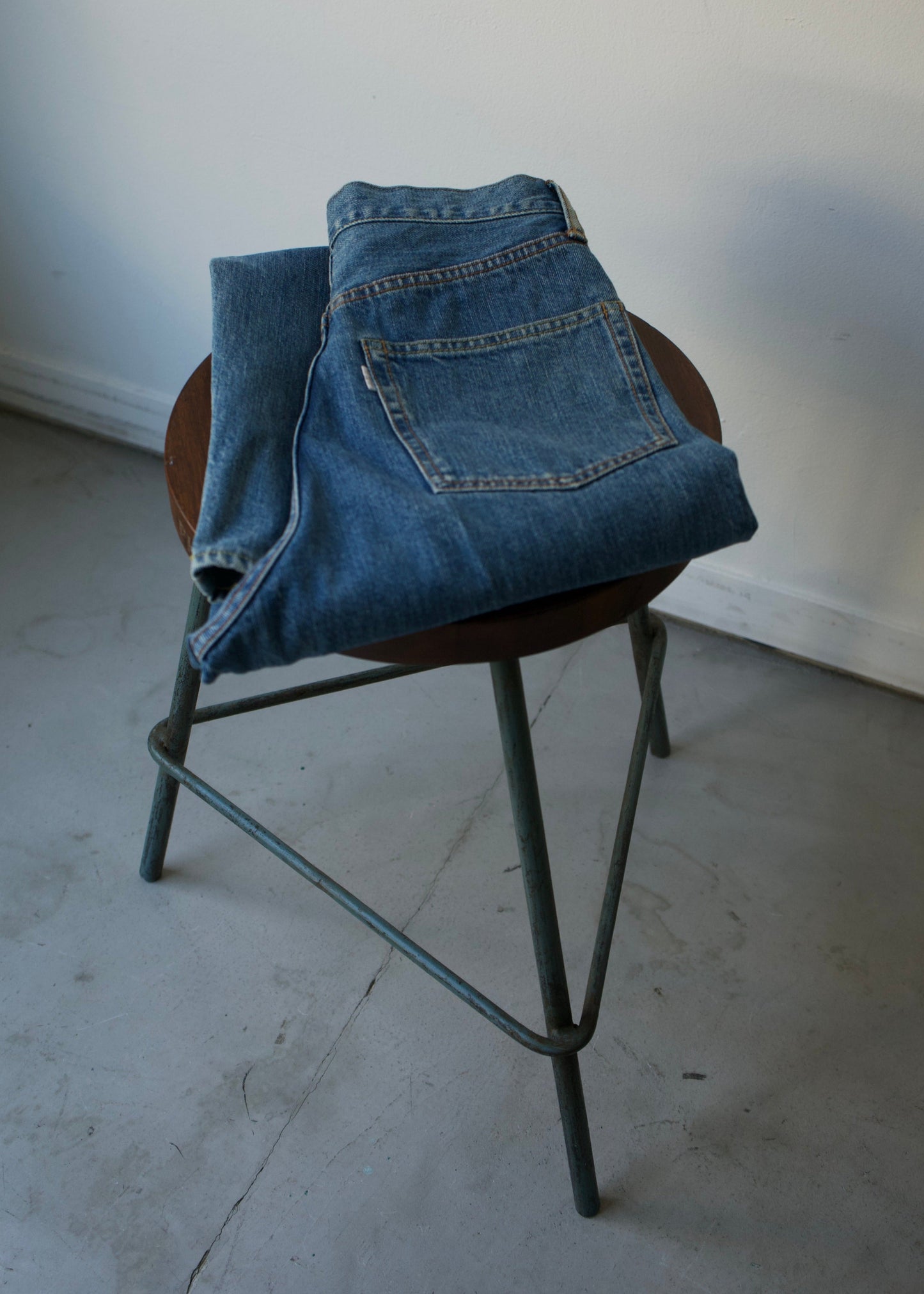 812 HIGH WAIST STRAGHT DENIM SLACKS
