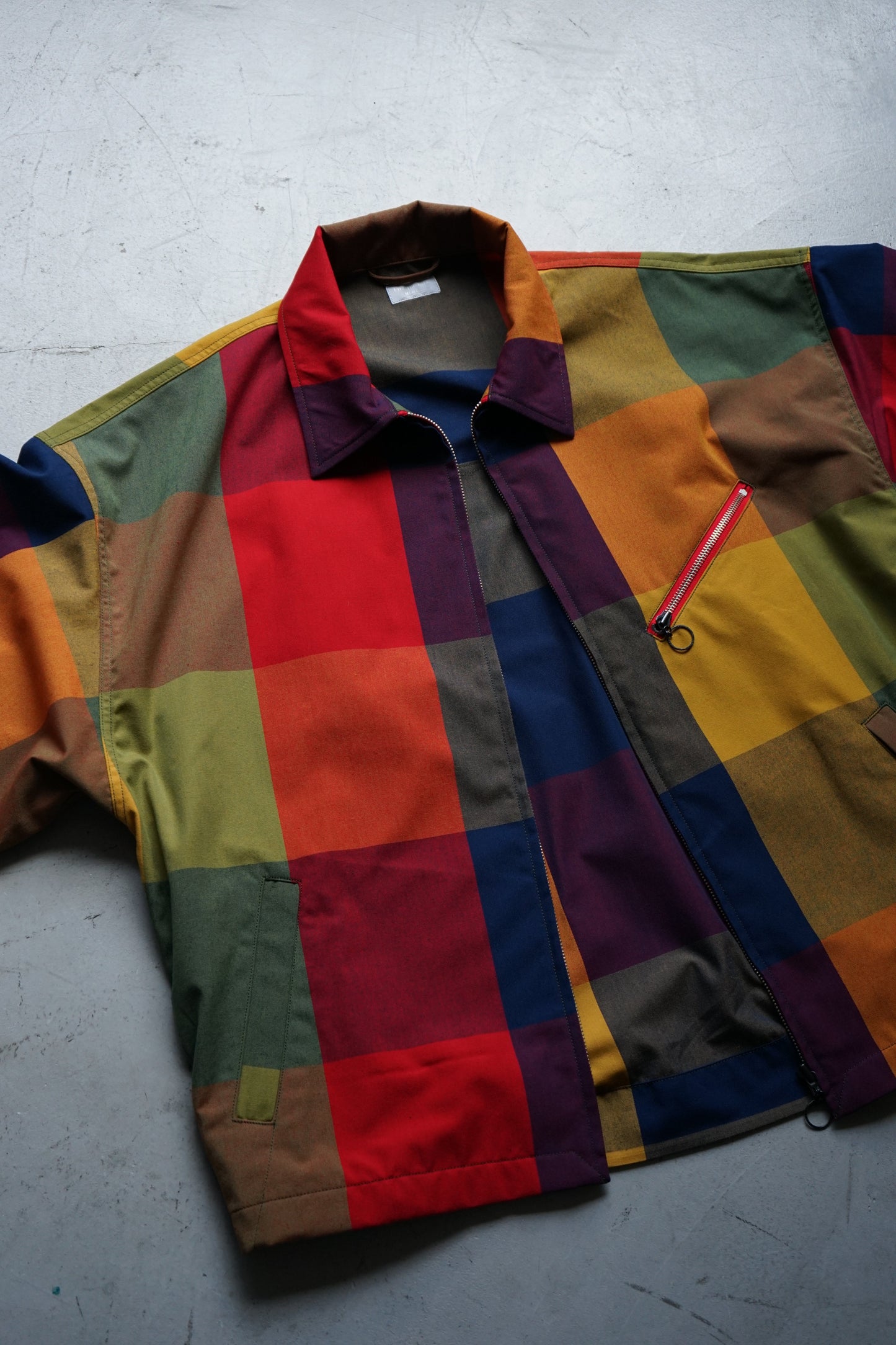 BLOCK PLAID DRIZZLER JACKET