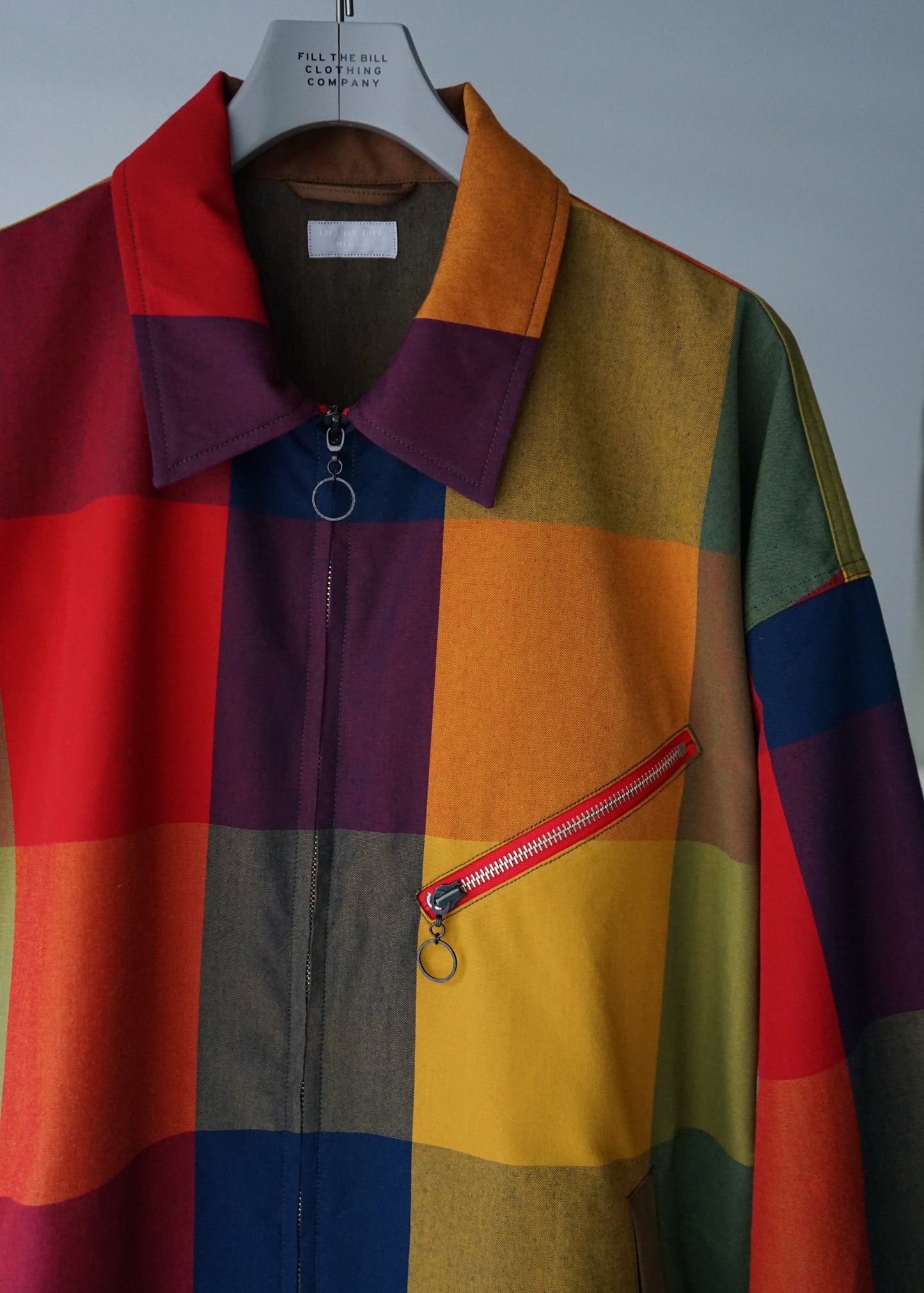 BLOCK PLAID DRIZZLER JACKET