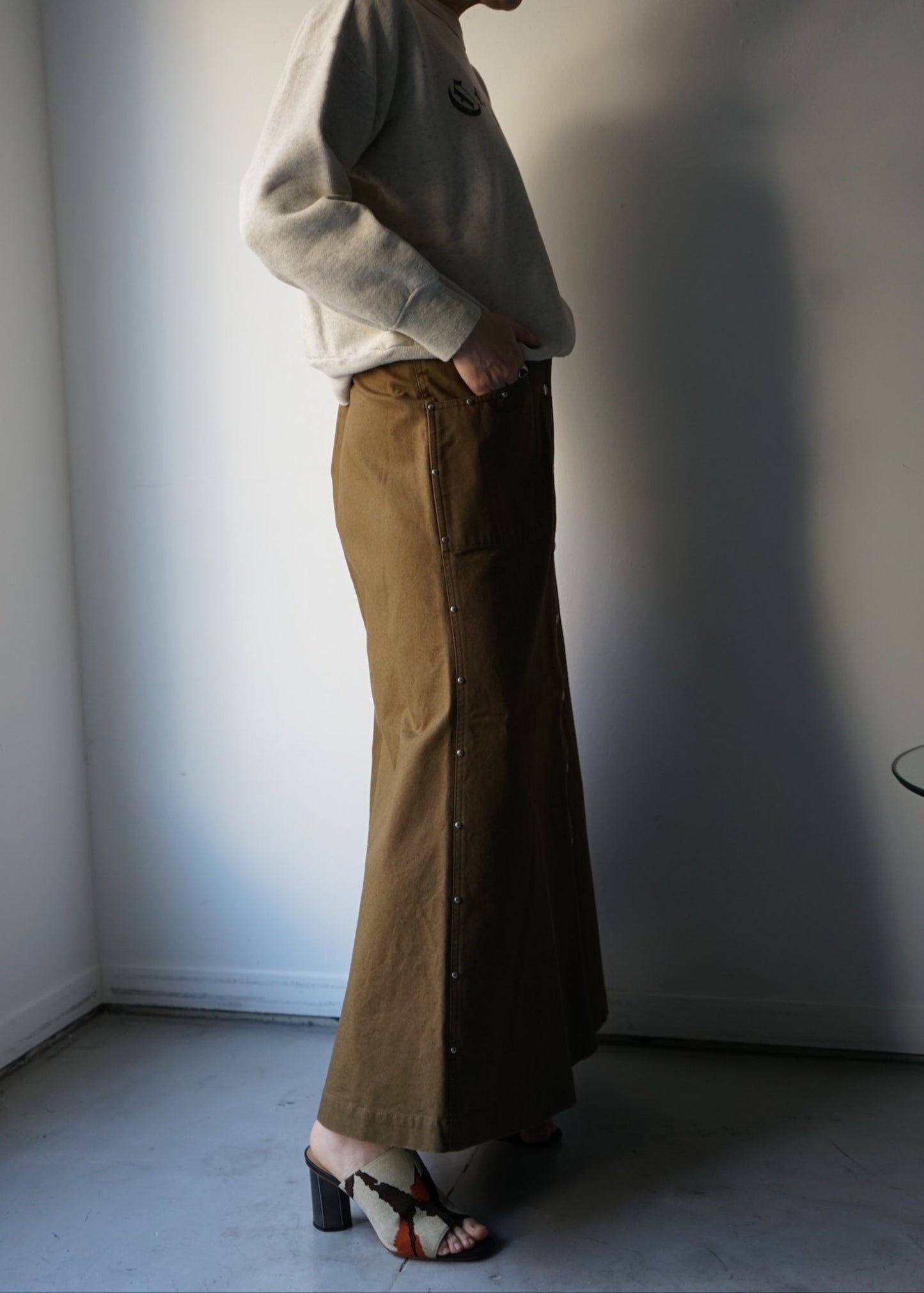 CANVAS STUDS SKIRT