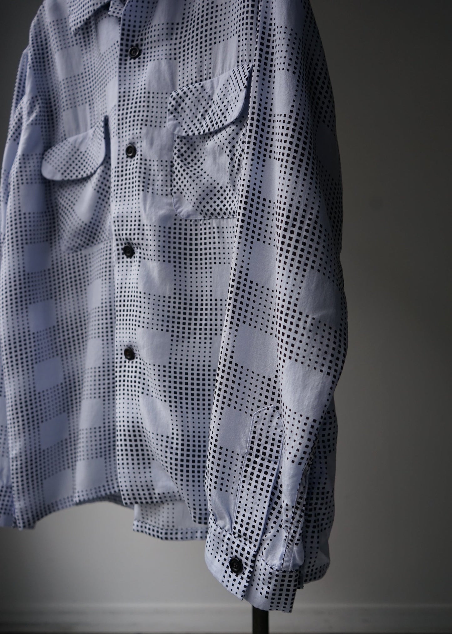 OPEN COLLAR CHECK SHIRT