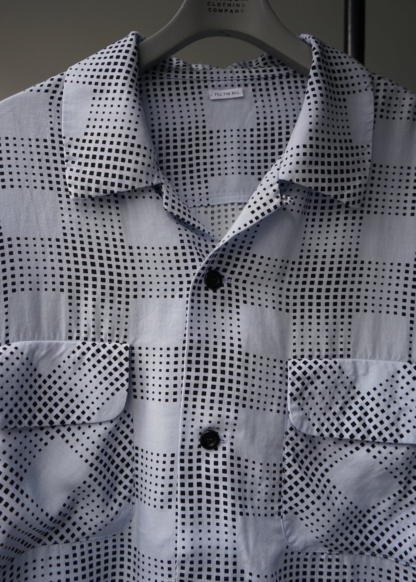 OPEN COLLAR CHECK SHIRT