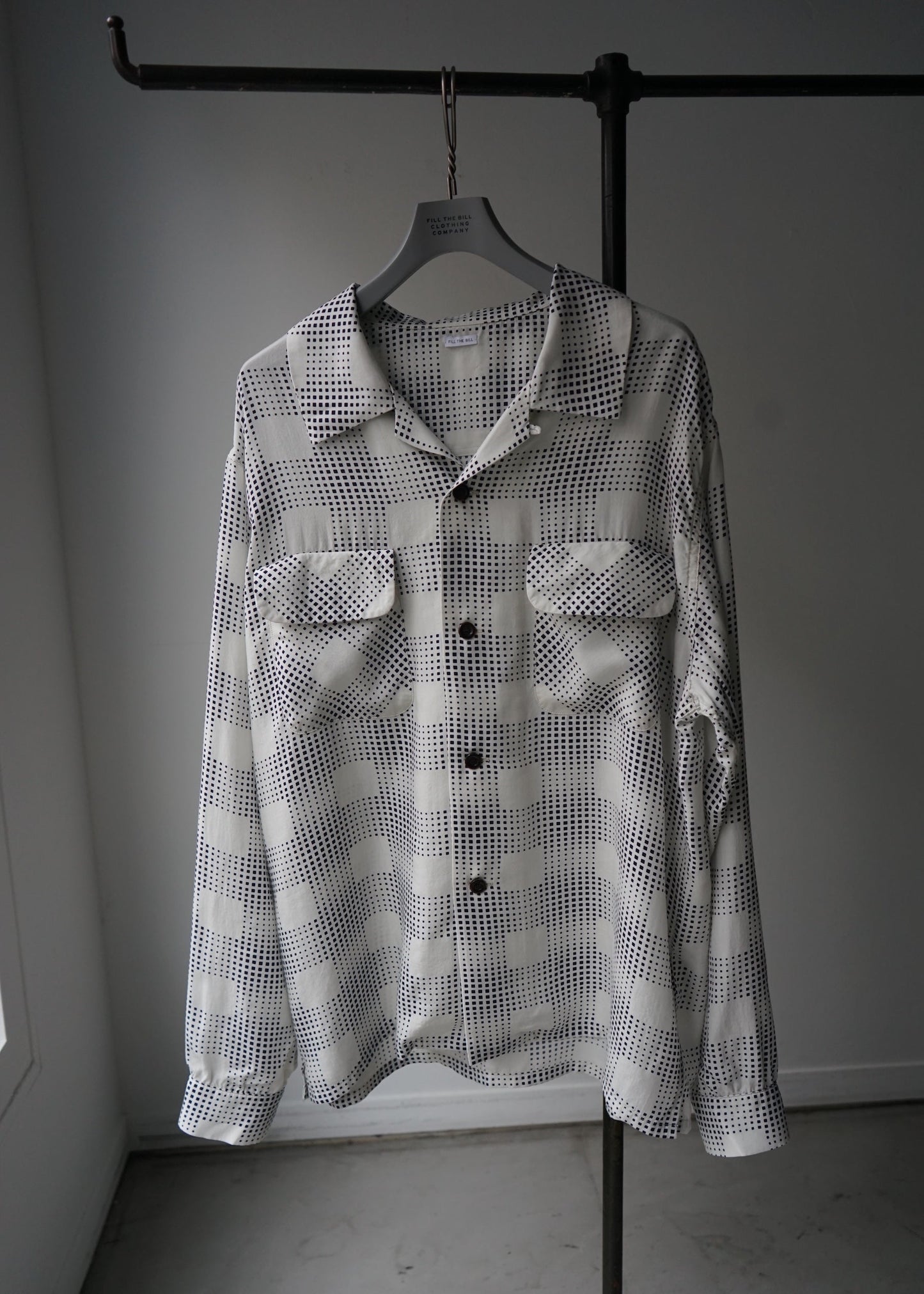 OPEN COLLAR CHECK SHIRT