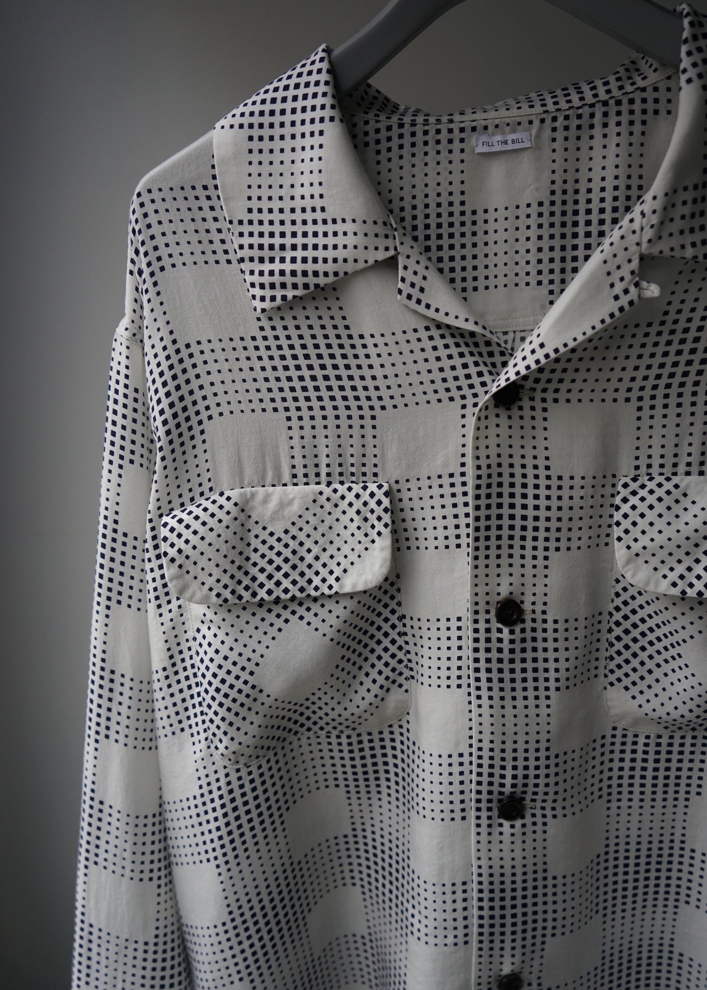 OPEN COLLAR CHECK SHIRT