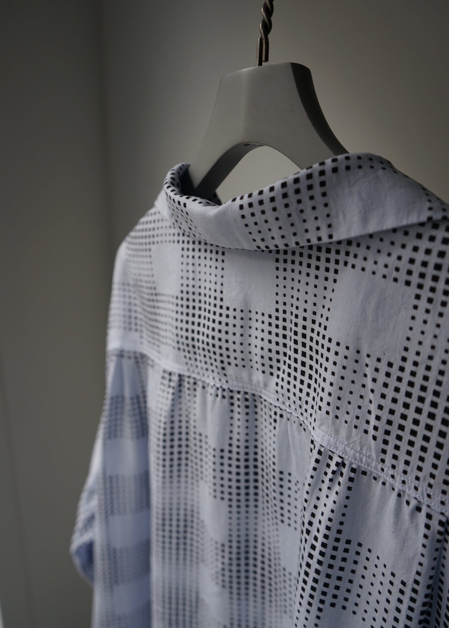 OPEN COLLAR CHECK SHIRT