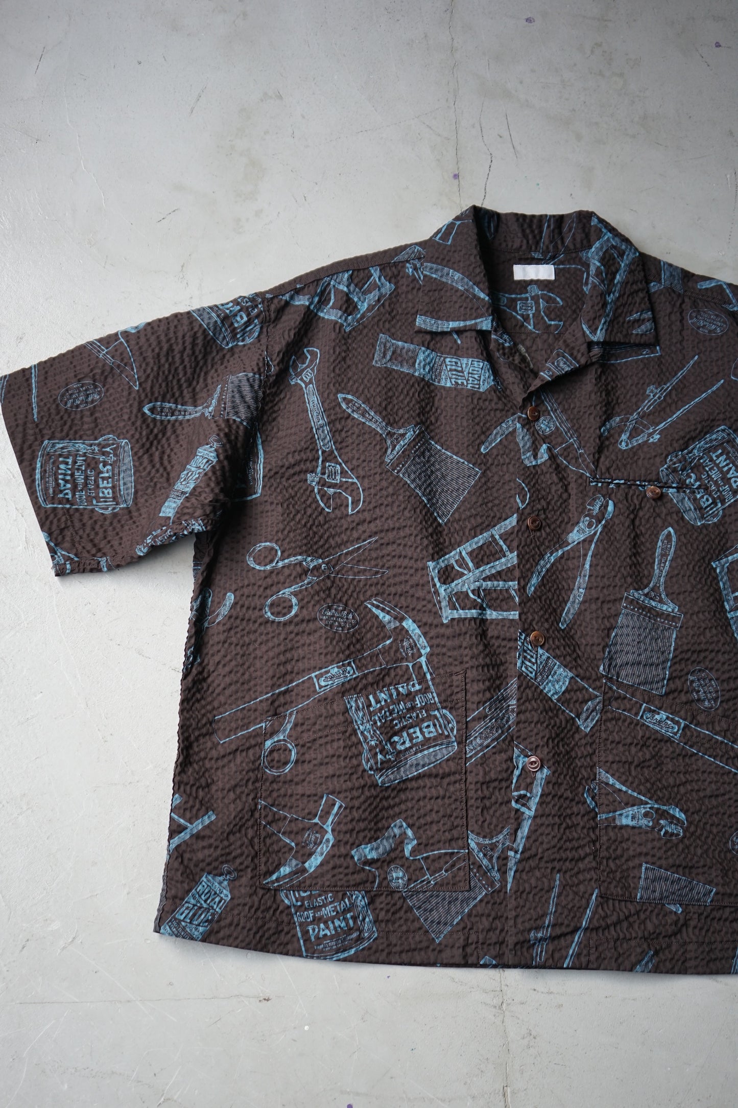 OPEN COLLAR TOOL SHIRT