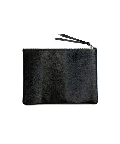 MINK PATTERN LEATHER POUCH L