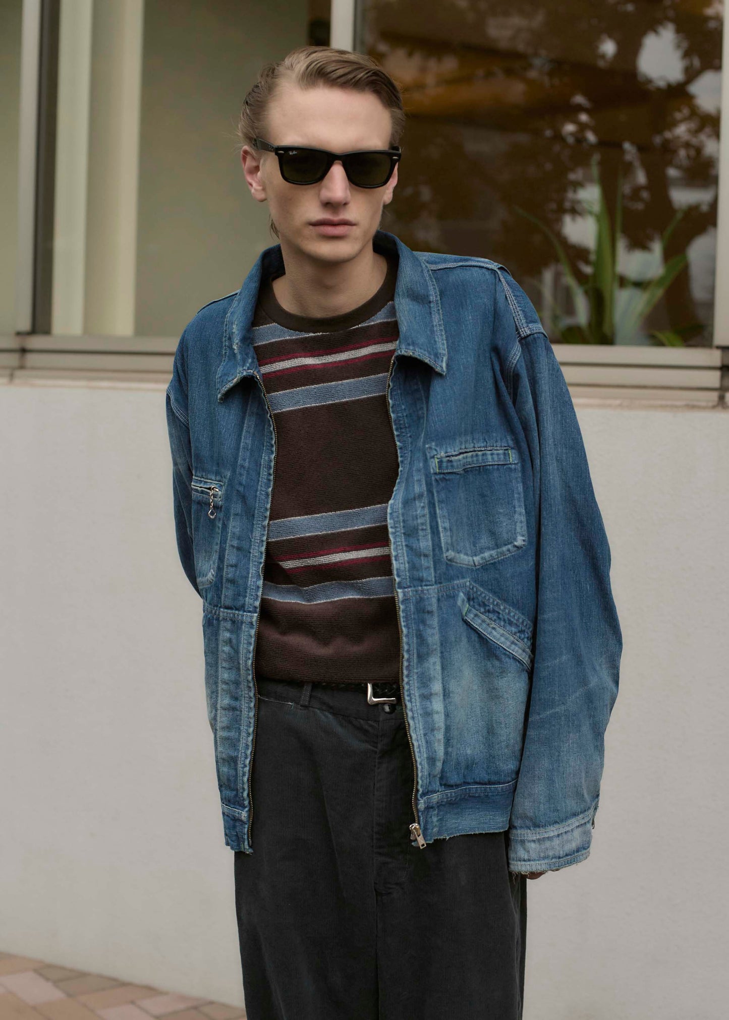 CAMPUS PILE BORDER LONG TEE