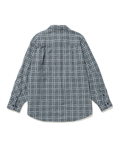 PRINT CHECK FLANNEL WORK SHIRT