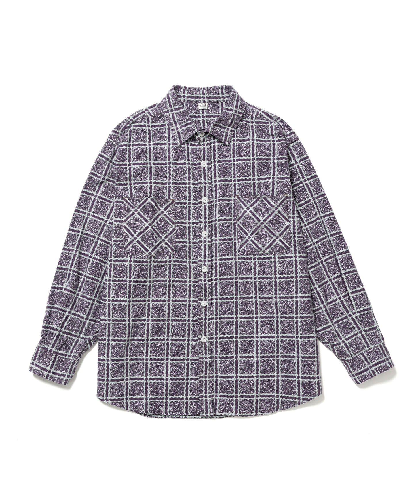 PRINT CHECK FLANNEL WORK SHIRT