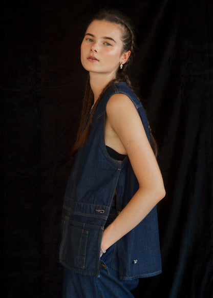 DENIM APRON VEST