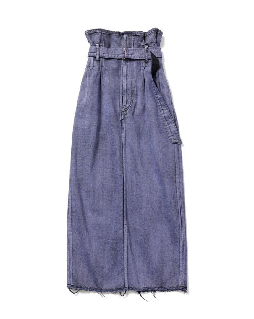 DISCHARGE DENIM SKIRT