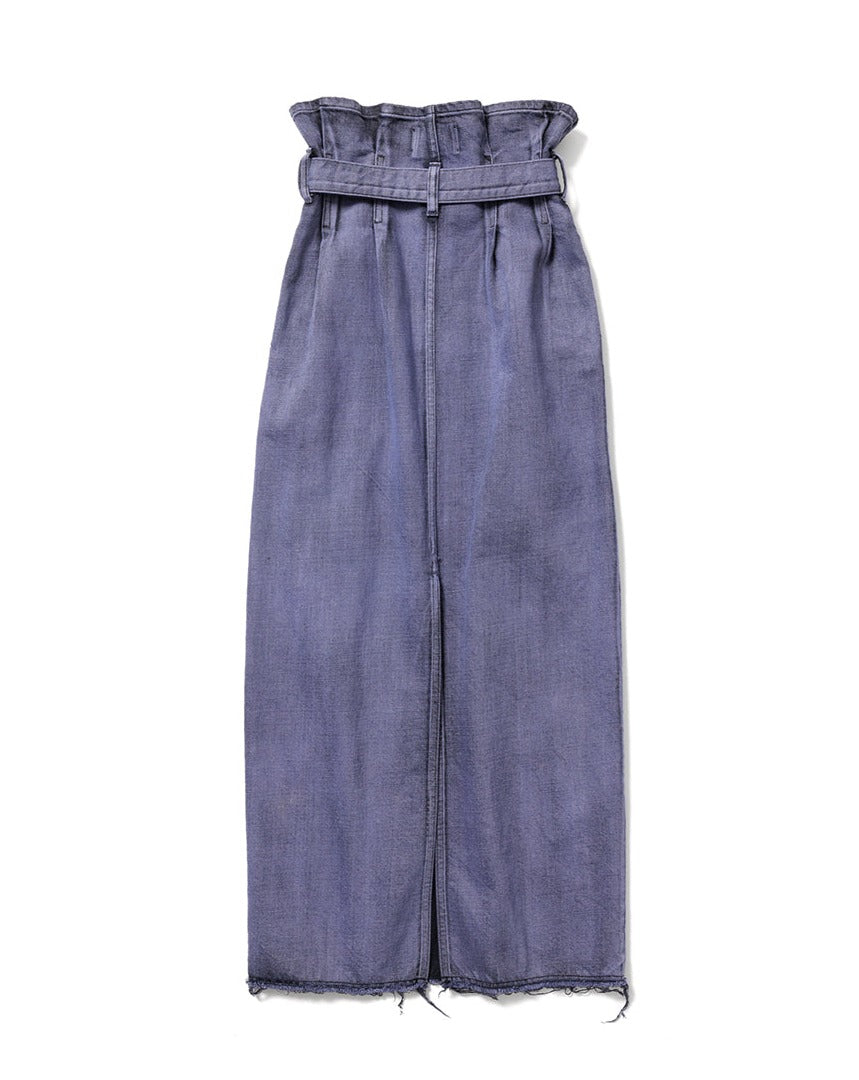 DISCHARGE DENIM SKIRT