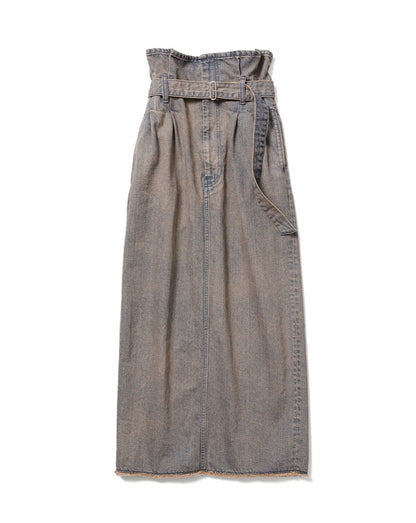 DISCHARGE DENIM SKIRT