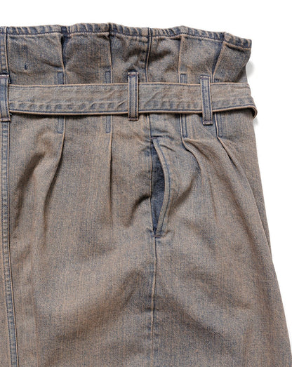 DISCHARGE DENIM SKIRT