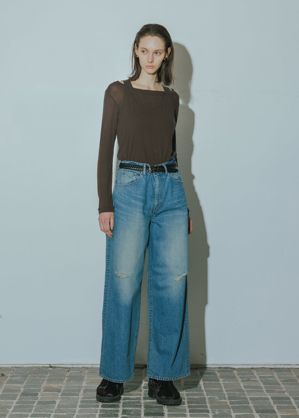 ADJUSTABLE WIDE JEANS