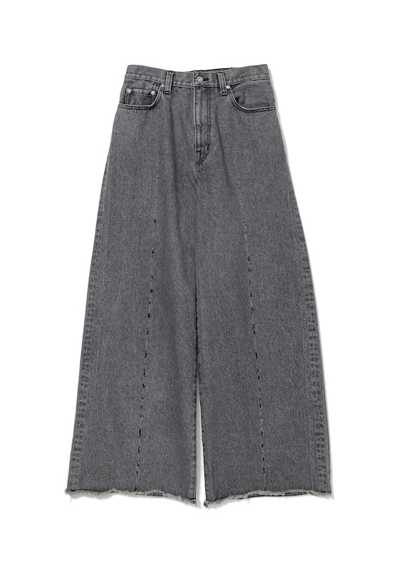 LINE CRASH WIDE DENIM PANTS