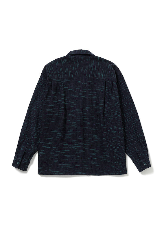 SQUARE POCKET OPEN COLLAR SHIRT