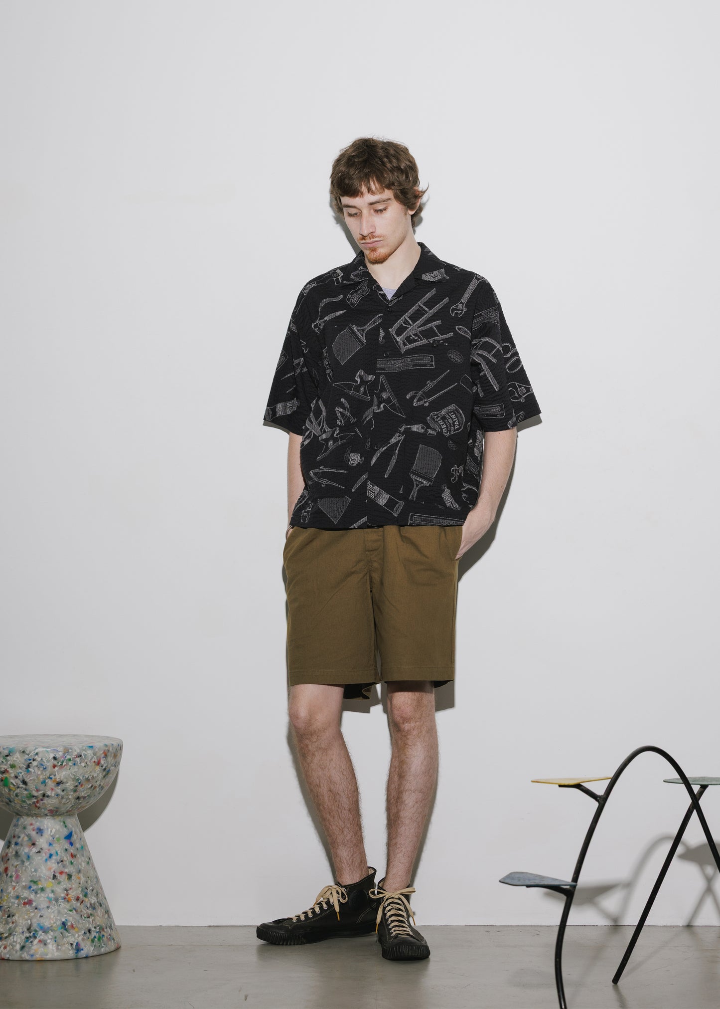 OPEN COLLAR TOOL SHIRT