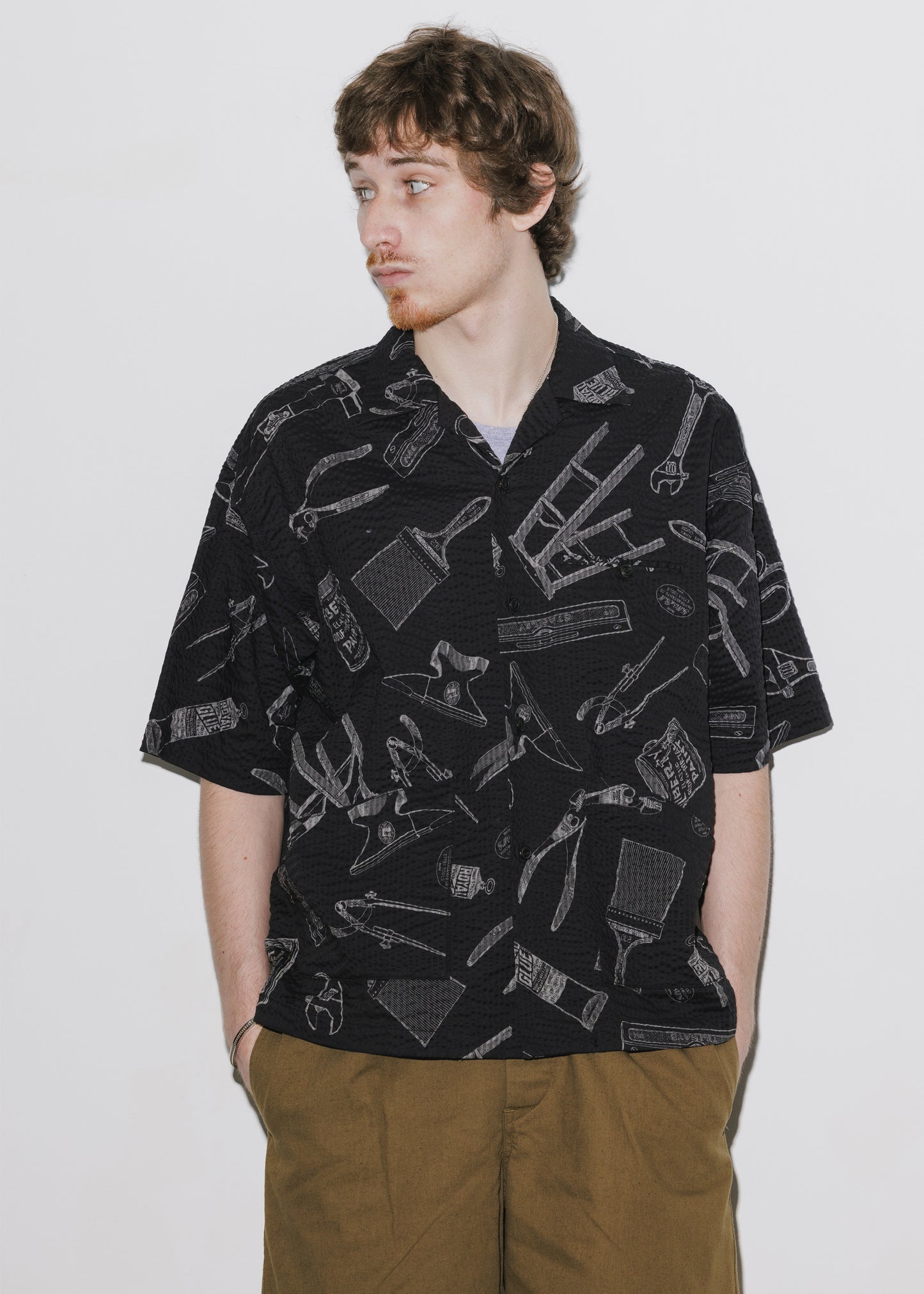 OPEN COLLAR TOOL SHIRT