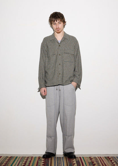 SQUARE POCKET OPEN COLLAR SHIRT