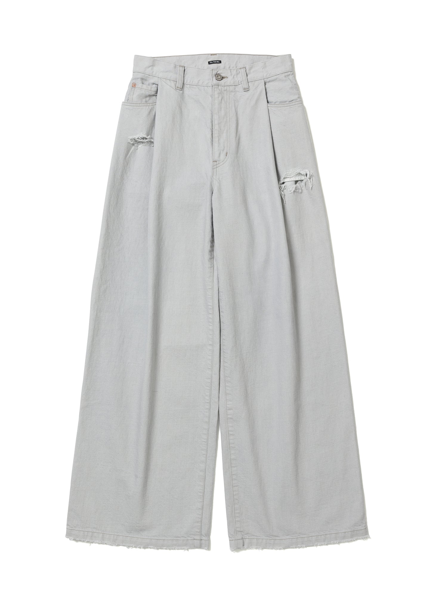 TACK WIDE DENIM PANTS