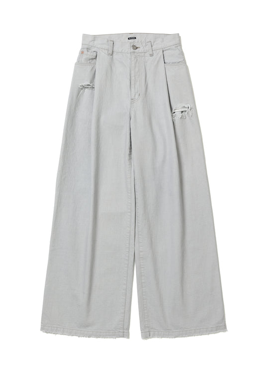 TACK WIDE DENIM PANTS