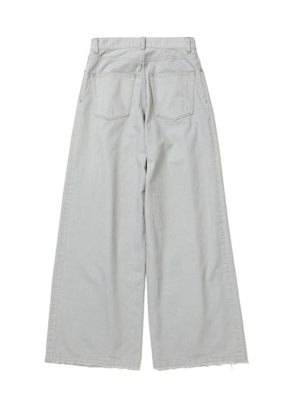 TACK WIDE DENIM PANTS