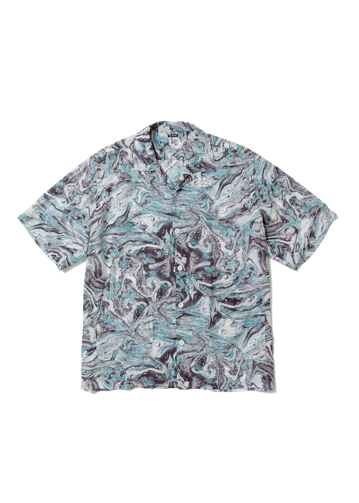 MARBLE OPEN  COLLAR SHIRT
