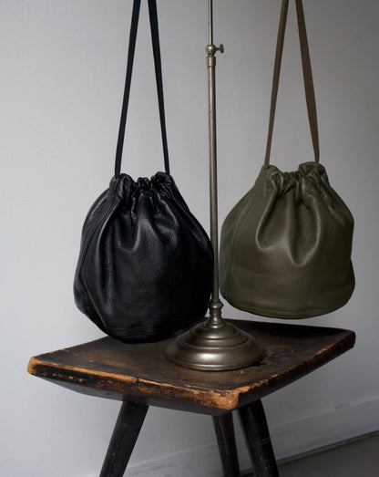 MILITARY LEATHER PURSE (OLIVE)