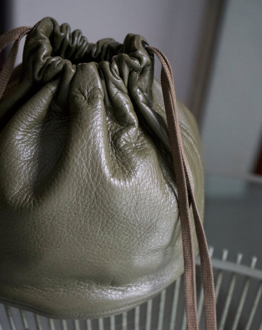 MILITARY LEATHER PURSE (OLIVE)