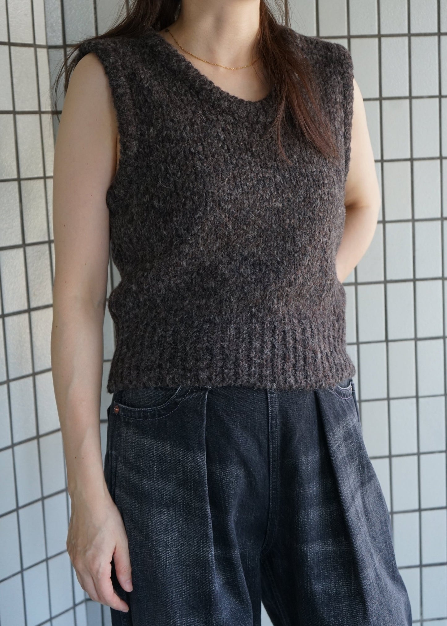 ALPACA KNIT TANK VEST