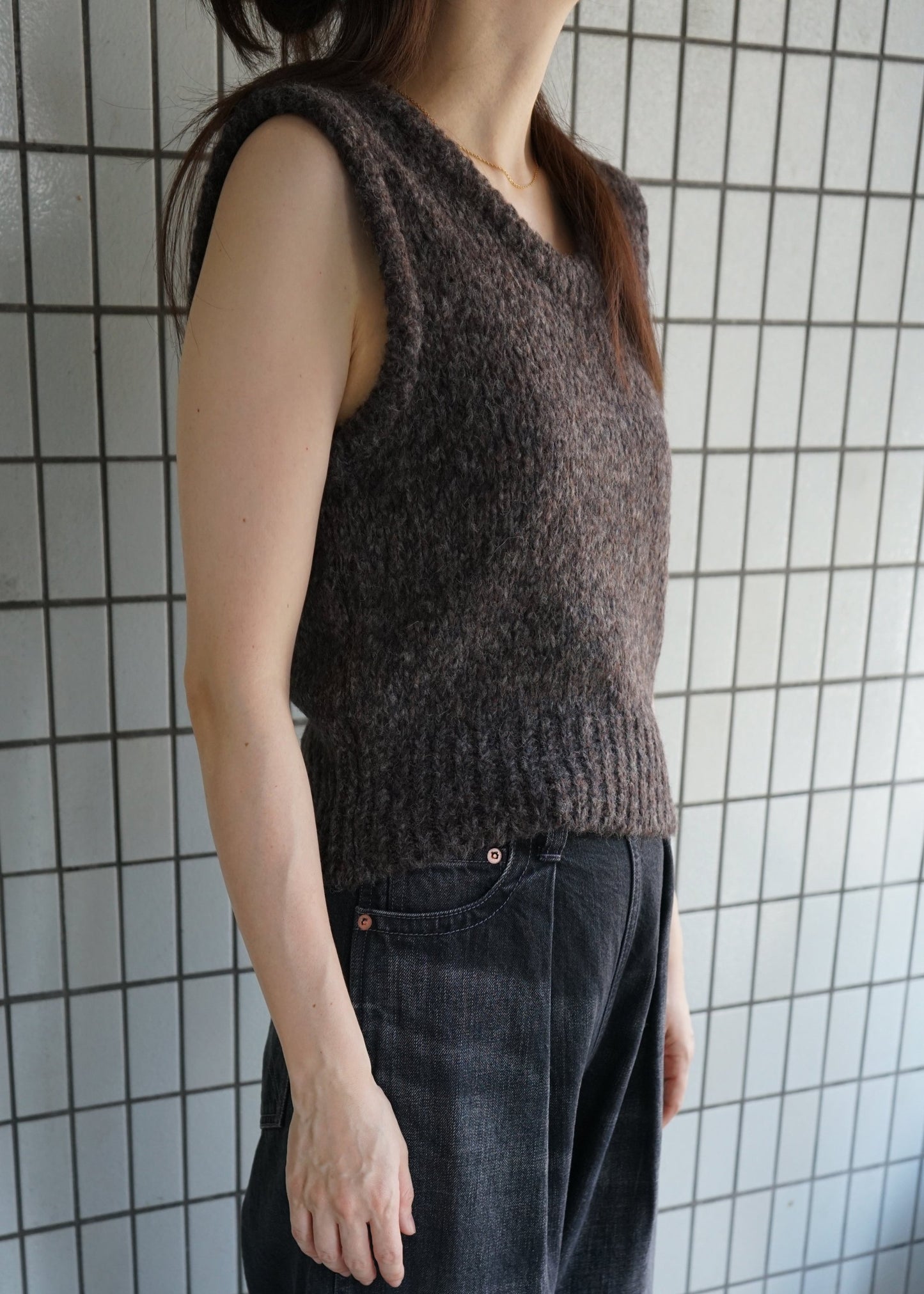 ALPACA KNIT TANK VEST